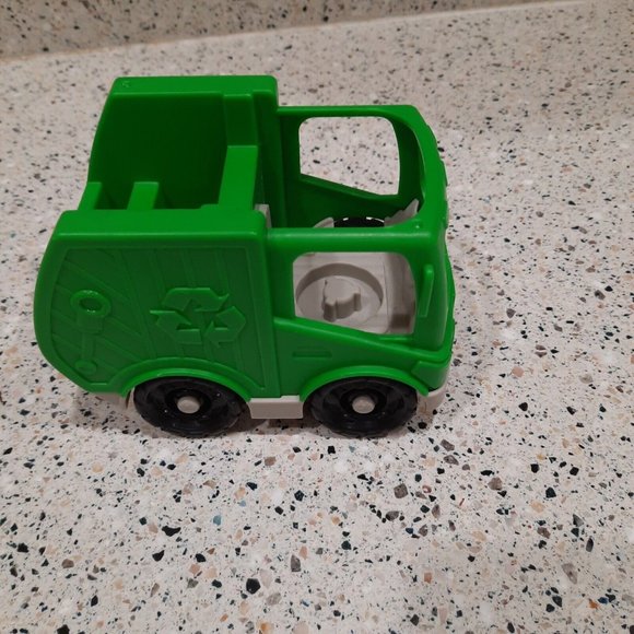 Fisher Price Little People Green Recycle Garbage Trash Truck - Picture 6 of 6